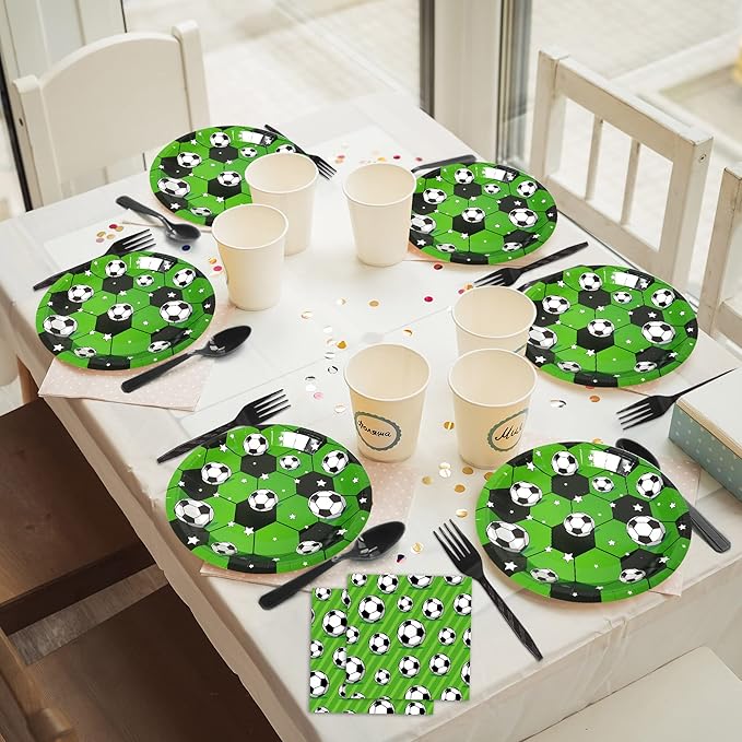 Soccer Party Supplies for 24 Guests Soccer Party Plates and Napkins