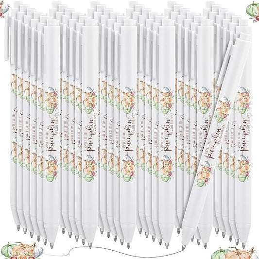 Ireer 36 Pcs a Little Pumpkin Baby Shower Pens Gifts Bulk Party