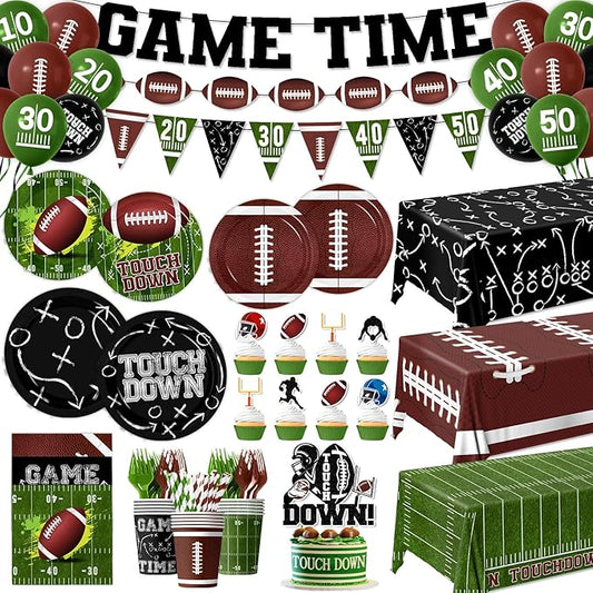 Football Party Supplies Kit Serve 24 Football Party Decorations