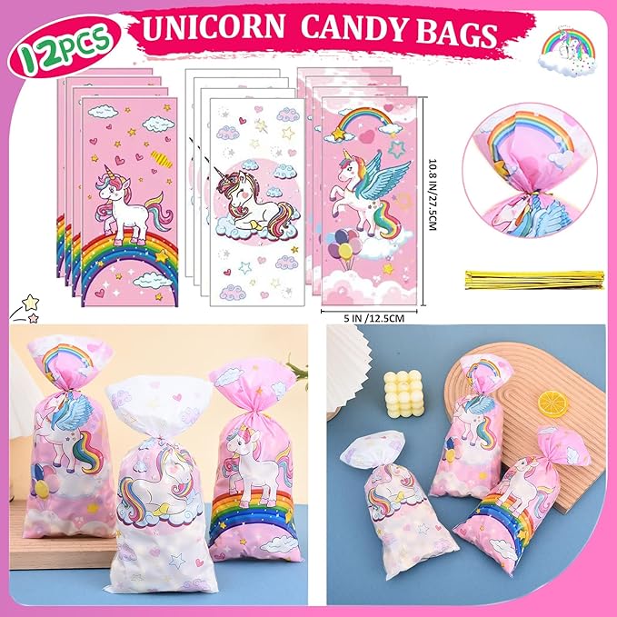 Unicorn Party Favors Kids' Birthday Supplies Goodie Bags Decorations