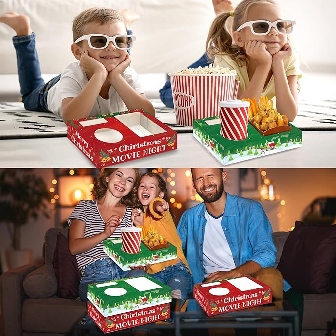 32Pcs Christmas Party Supplies Movie Night Paper Snacks Boxes