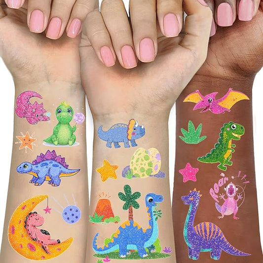 Ozepao Dinosaur Glitter Temporary Tattoos for Kids - 160 Styles -
