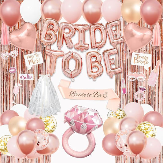 Bachelorette Party Decorations Supplies Rose Gold Bridal Shower