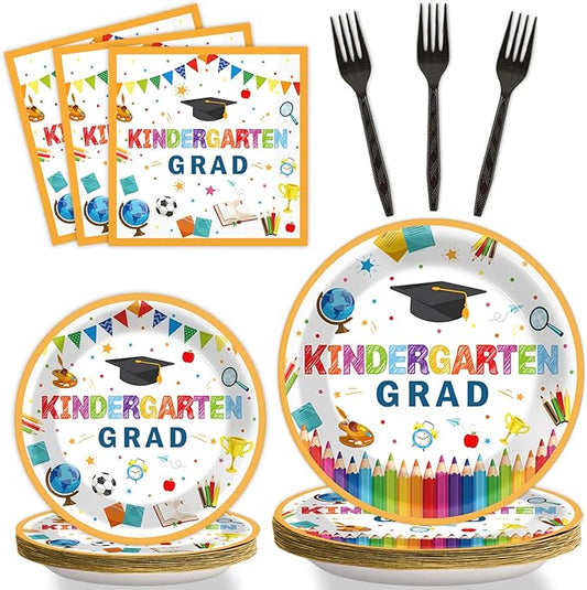 Kindergarten Graduation Party Supplies Pre K Grad Tableware Set