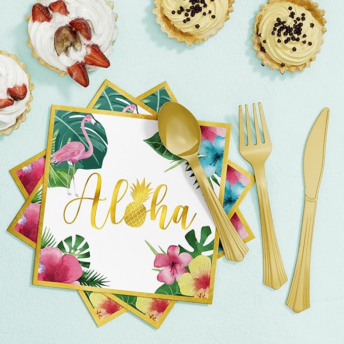 Hawaiian Tropical Luau Party Decorations Supplies 175 PCS Aloha