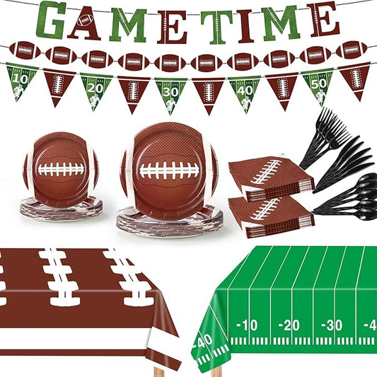 149 Pcs Football Party Decorations Kit for 24 Guests All in One Kit