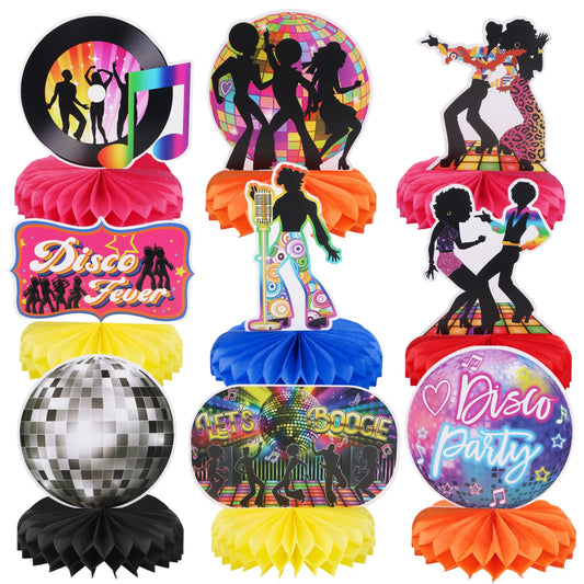 70s Disco Table Centerpieces for 1970s Disco Fever Party Decorations