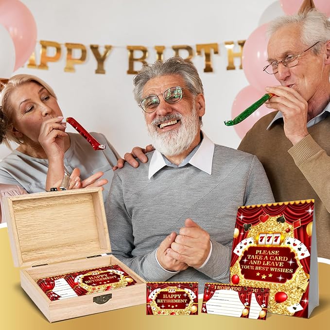 Casino Retirement Card Happy Wishes Card Box Happy Retirement Party