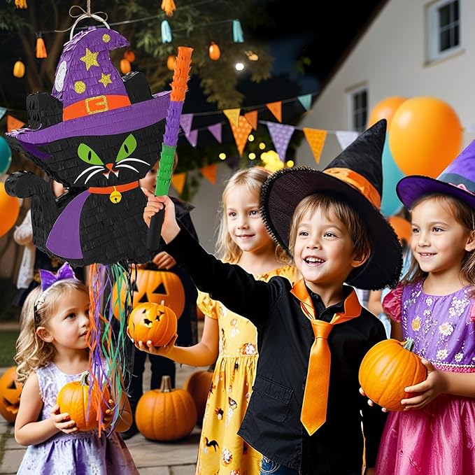 Halloween Cat Piñata Halloween Party Decorations Black Cat Piñata