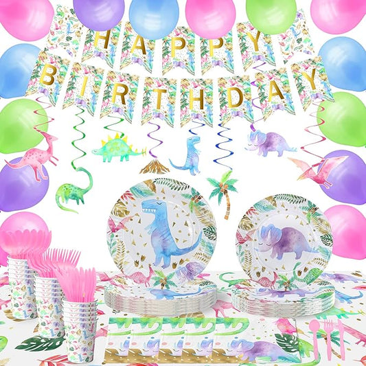 Dinosaur Birthday Party Supplies for Girls Pink Dinosaur Party