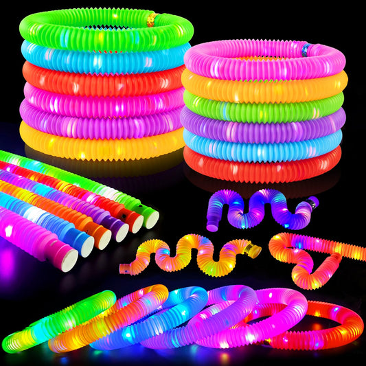 24 PCS Light Up Party Favor Supplies for Kids 4-8-12,Bulk Glow Stick