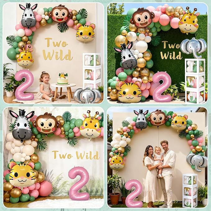 Two Wild Birthday Decorations Jungle Theme 2nd Birthday Decorations
