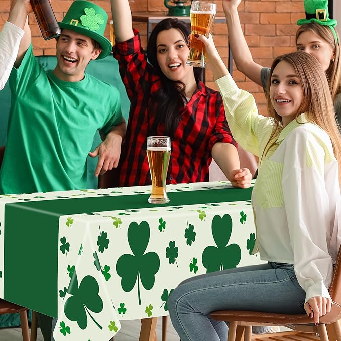 QZYL 3 Pack St Patricks Day Decorations, 108" X 54" St Patricks Day
