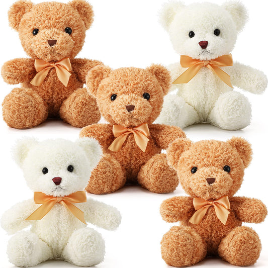 HyDren 5 Pcs Bears Stuffed Animal Soft Plush Toys Valentine 12 Inches