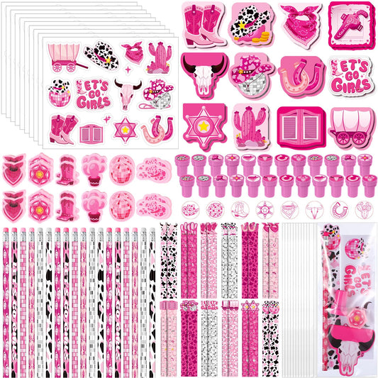 Cholemy 168 Pcs Cowgirl Party Favors Supplies Disco Cowgirl Stickers