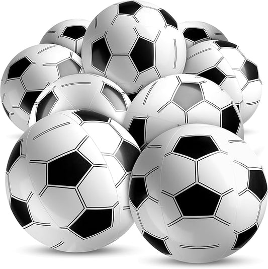 Inflatable Soccer Balls Pack of 12 16 inch Beach Balls Bulk for