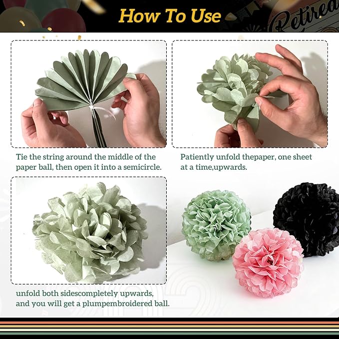 43Pcs Retirement Party Decorations for Men Women PRE STRUNG Vintage