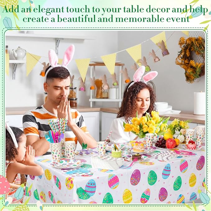 452 Pcs Easter Party Supplies for 50 Colorful Easter Egg Paper