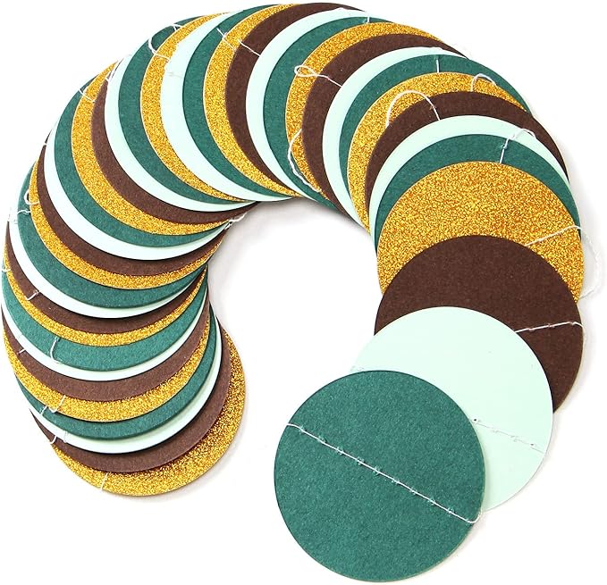 Sage-Green Gold Brown Party Decorations - 52FT Paper Streamers Gender