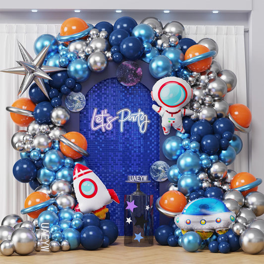 Outer Space Birthday Party Decorations 146Pcs Astronaut Balloon Arch
