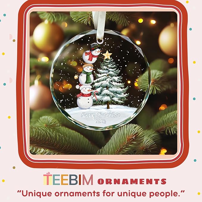 Snowman Ornaments - Snowman Christmas Ornament 2025 - Winter Holiday O
