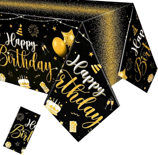 Tudomro 1 Pcs Happy Birthday Tablecloths Happy Birthday Party Decorati