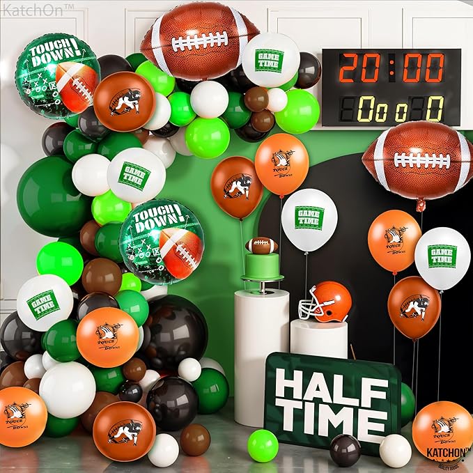 Football Balloons Arch Kit Huge Pack of 131 Football Party Supplies