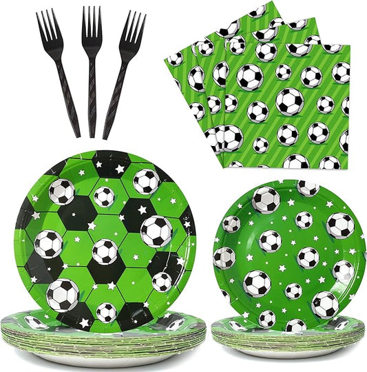 Soccer Party Supplies for 24 Guests Soccer Party Plates and Napkins