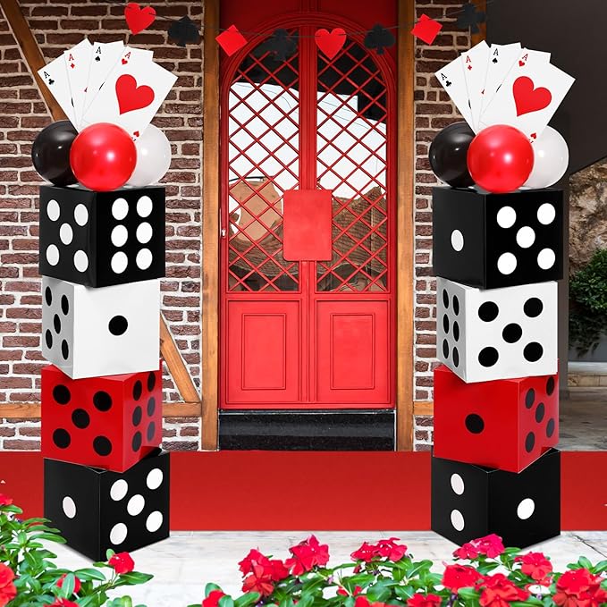 52 Pcs Casino Themed Decorations Set Game Casino Night Entryway Door
