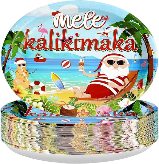 50Pcs Summer Christmas Party Supplies 10” x 12” Tropical Hawaiian