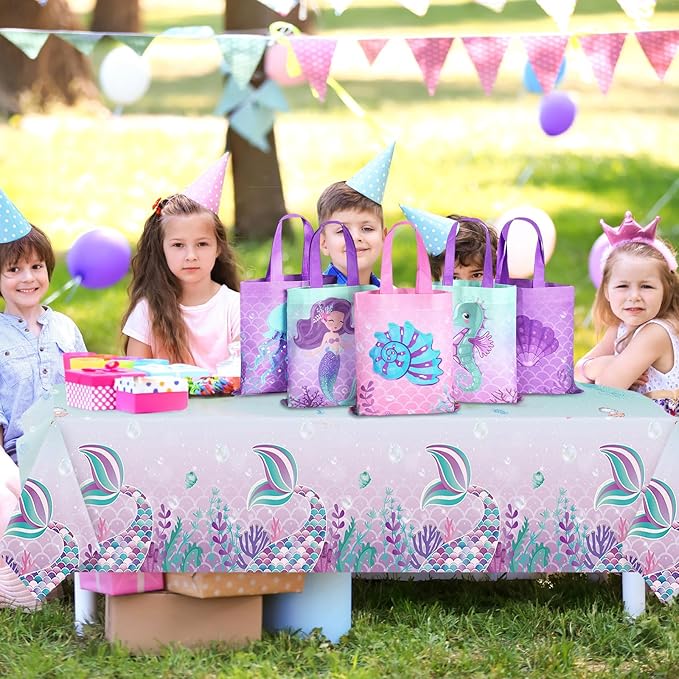 32 Pcs Mermaid Party Favor Bags Under the Sea Party Goodie Bags