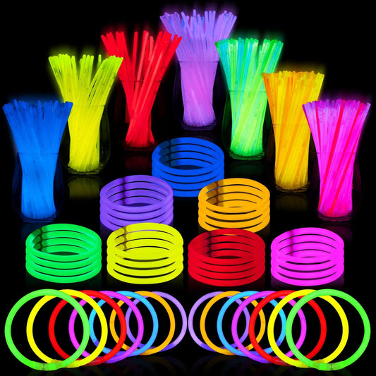 JOYIN 1000 Pcs 8" Glow sticks Bulk Party Favors Pack, Neon Glow in the