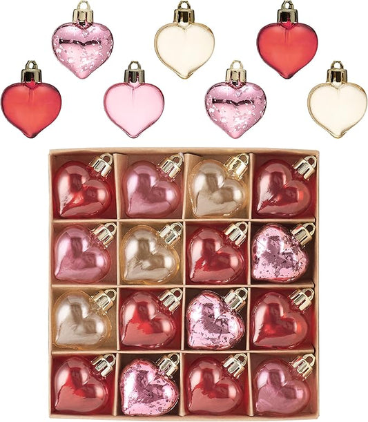 Valery Madelyn 16Pcs Valentine's Day Heart Shaped Ornaments Gift