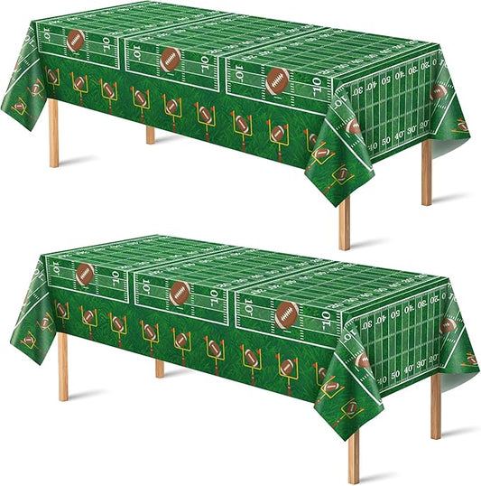 Super Game Bowl Party Decorations 2026 - Green Tablecloth