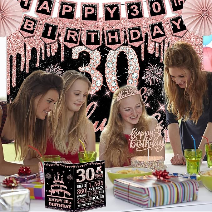 30th Birthday Decorations for Women 32PCS 30th Birthday Party