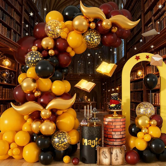 Red Black Gold Balloon Arch 120 Pcs Gold Black Balloon Garland Black