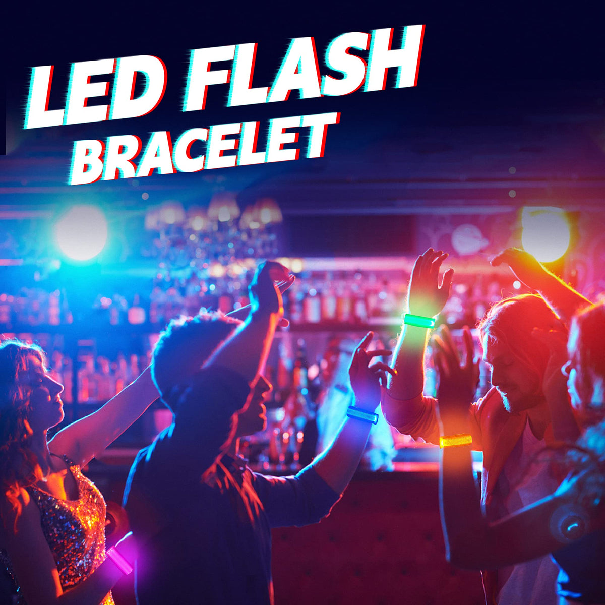 8 PCS LED Glow Bracelets, Light Up Bracelets for Kids Adults