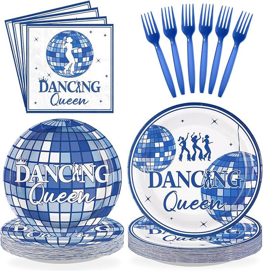 96Pcs Dancing Queen Party Decorations Mamma Mia Bachelorette Plates