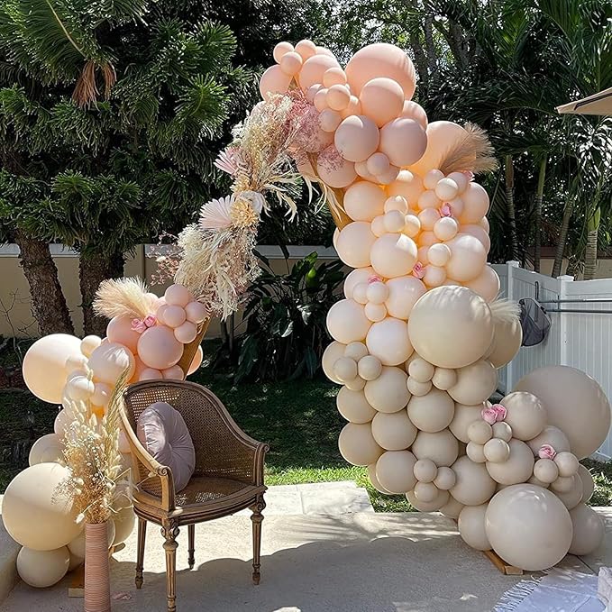 White Sand Balloons 50 pcs 5 Inch Small Mini Beige Cream