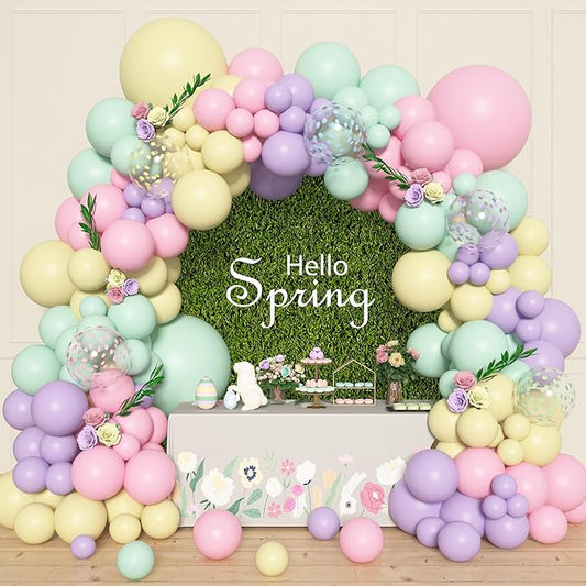 Amandir 153pcs Pastel Balloons Garland Arch Kit, Different Sizes 18