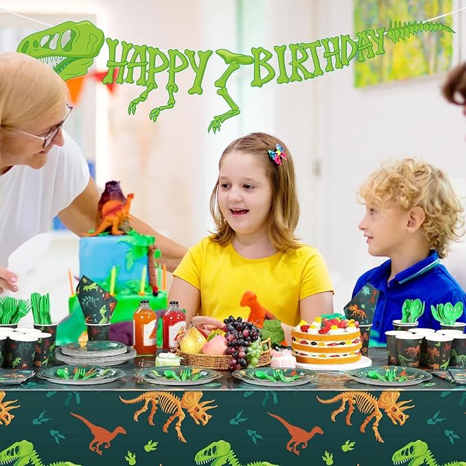 171 Pcs Dinosaur Birthday Decorations Party Supplies with Dinosaur