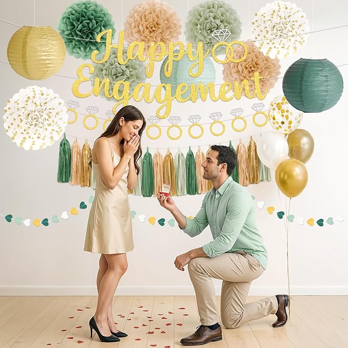 Engagement Party Decorations Sage Green Engaged Decorations