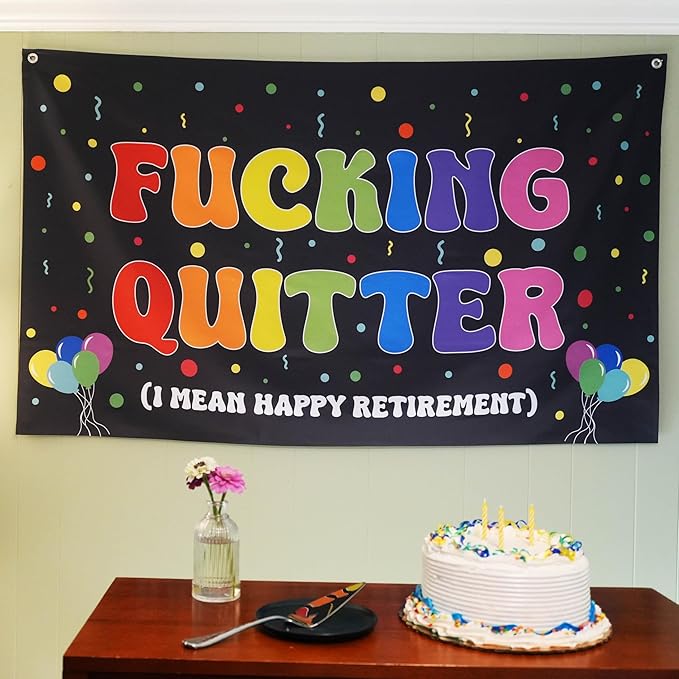 Funny Party Banner 60" x 33" – Hilarious Party Decoration for Adults