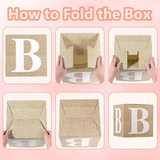 Baby Boxes with Letters for Baby Shower Decorations Gender Reveal