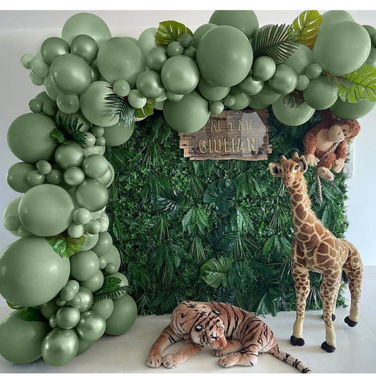 Sage Green Balloons Double Stuffed Garland Different Sizes 18 12 5