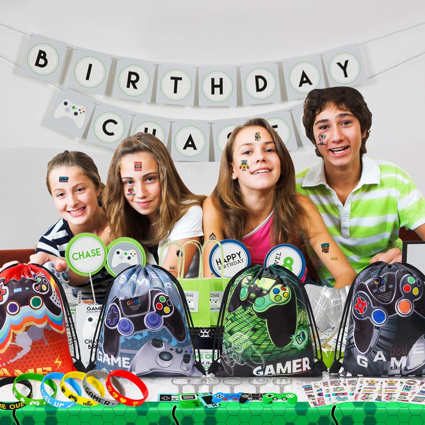 Winrayk 12 Sets Video Game Party Favors Gamer Birthday Supplies,