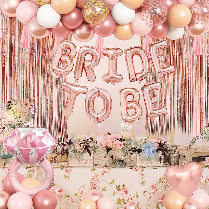 Bachelorette Party Decorations Supplies Rose Gold Bridal Shower