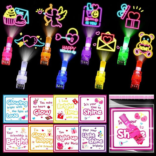 36 Pack Valentines Day Gifts for Kids Classroom LED Finger Lights