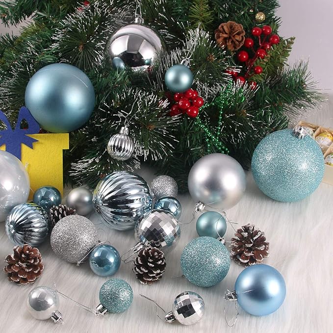18Pcs Christmas Balls Ornaments for Xmas Tree - Shatterproof