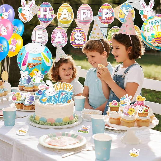 Easter Party Decorations 51pcs Easter Bunny Decorations Set